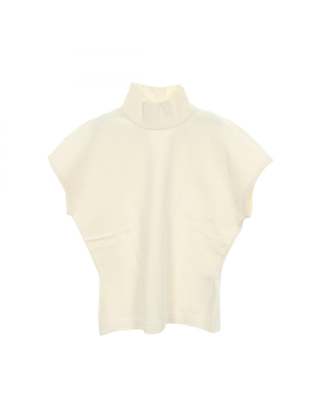 Gucci Knit High Neck French Sleeve Short Sleeve Rayon Sweater
